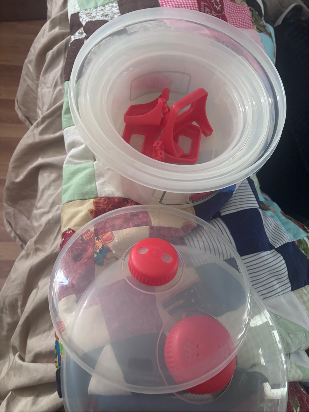Set of clear plastic bowls vintage